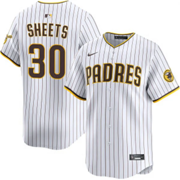 Mens San Diego Padres #30 Gavin Sheets Nike Home White Limited Jersey 