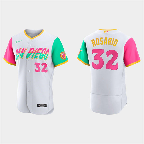 Mens San Diego Padres #32 Eguy Rosario White Stitched 2022 City Connect Jersey