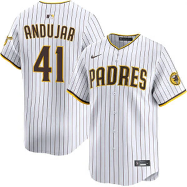 Mens San Diego Padres #41 Miguel Andujar Nike Home White Limited Jersey 