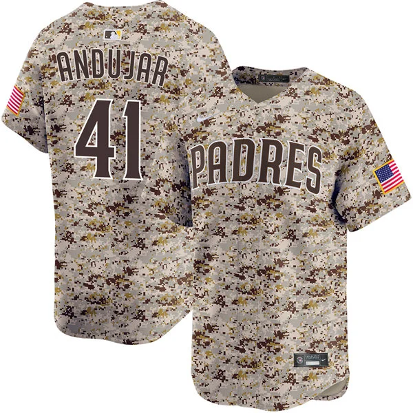 Mens San Diego Padres #41 Miguel Andujar Nike USMC Alternate Camo Limited Jersey 