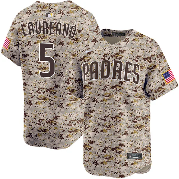 Mens San Diego Padres #5 Ramon Laureano Nike USMC Alternate Camo Limited Jersey 