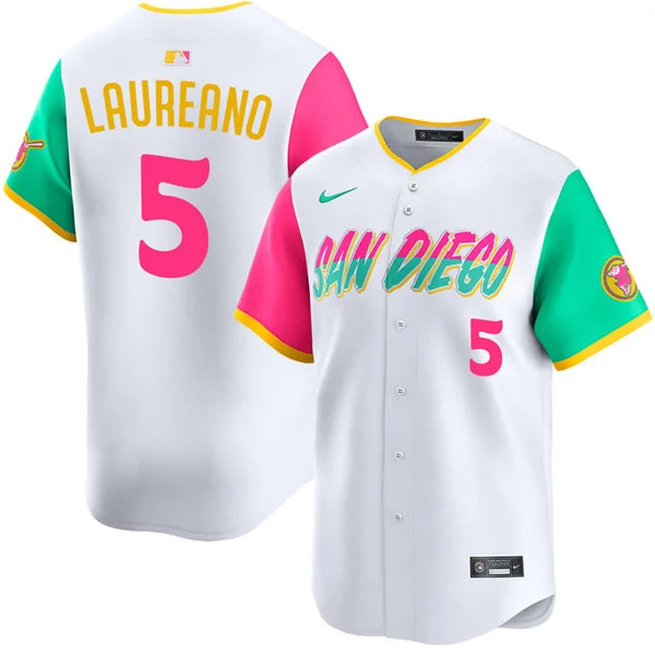 Mens San Diego Padres #5 Ramon Laureano Nike White City Connect Limited Jersey 