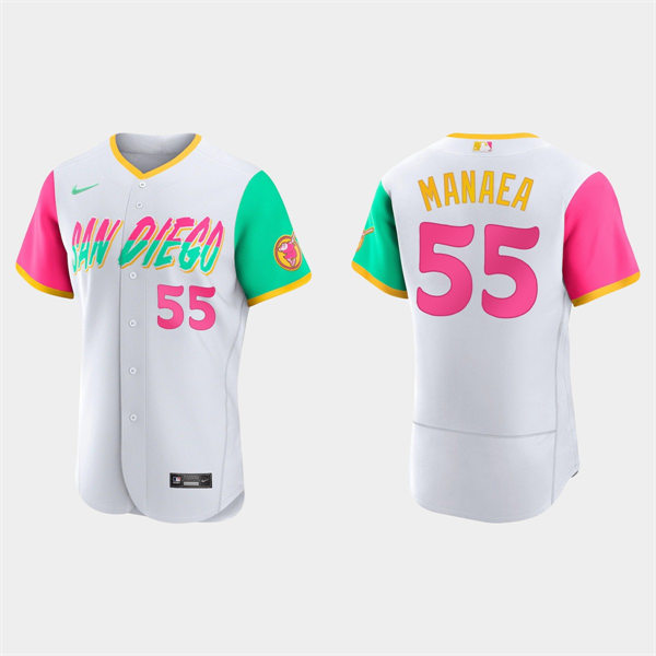Mens San Diego Padres #55 Sean Manaea White Stitched 2022 City Connect Jersey
