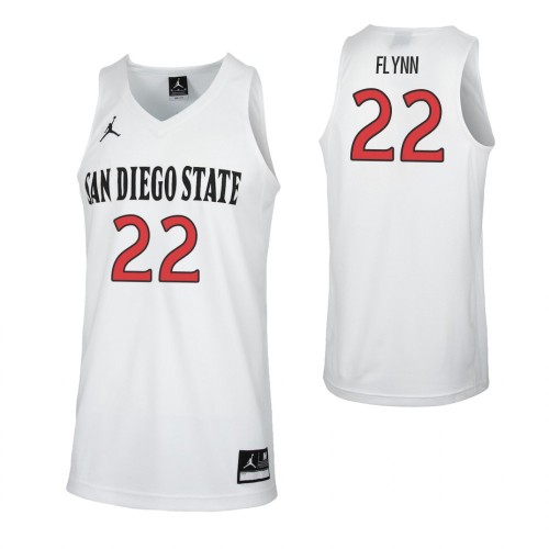 Mens San Diego State Aztecs #22 Malachi Flynn 2018 White Jordan College Basketball Game Jersey