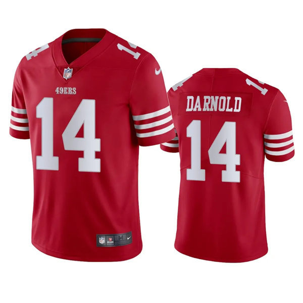 Mens San Francisco 49ers #14 Sam Darnold Nike Scarlet 2023 F.U.S.E. Vapor Limited Jersey