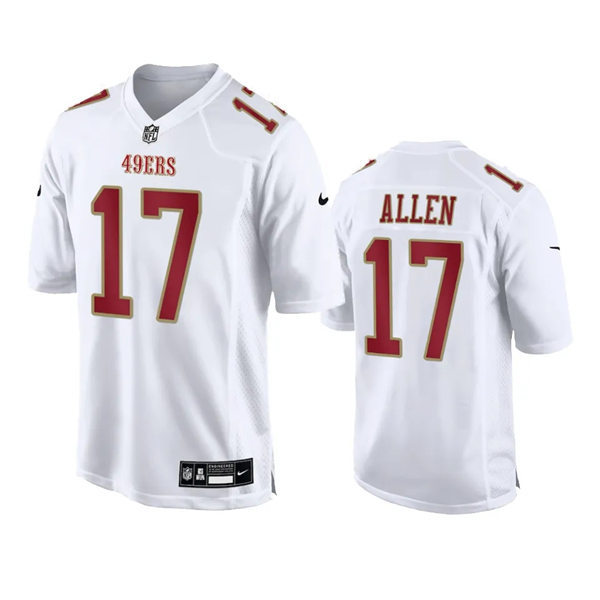 Mens San Francisco 49ers #17 Brandon Allen Nike Tundra White 2024 Fashion Game Jersey