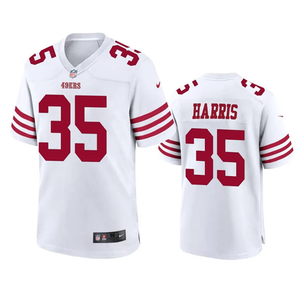 Mens San Francisco 49ers #35 Erik Harris Nike Home White 2023 F.U.S.E. Vapor Limited Jersey