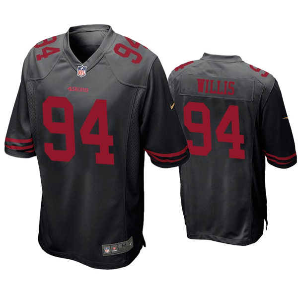 Mens San Francisco 49ers #94 Jordan Willis Nike Black Alternate Vapor Limited Player Jersey