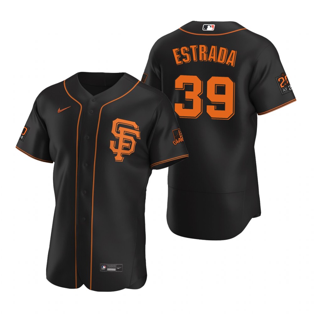 Mens San Francisco Giants #39 Thairo Estrada Nike Black Alternate Flexbase Jersey