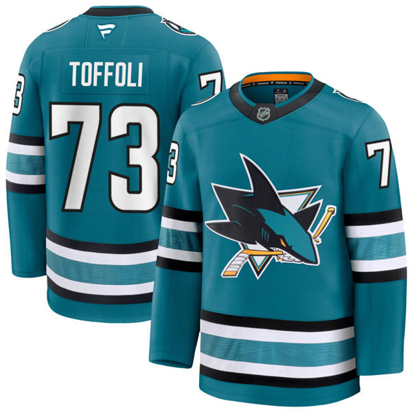 Mens San Jose Sharks #73 Tyler Toffoli Fanatics Home Teal Player Jersey 
