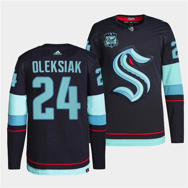 Mens Seattle Kraken #24 Jamie Oleksiak Navy Home Adidas Team Jersey Stitched