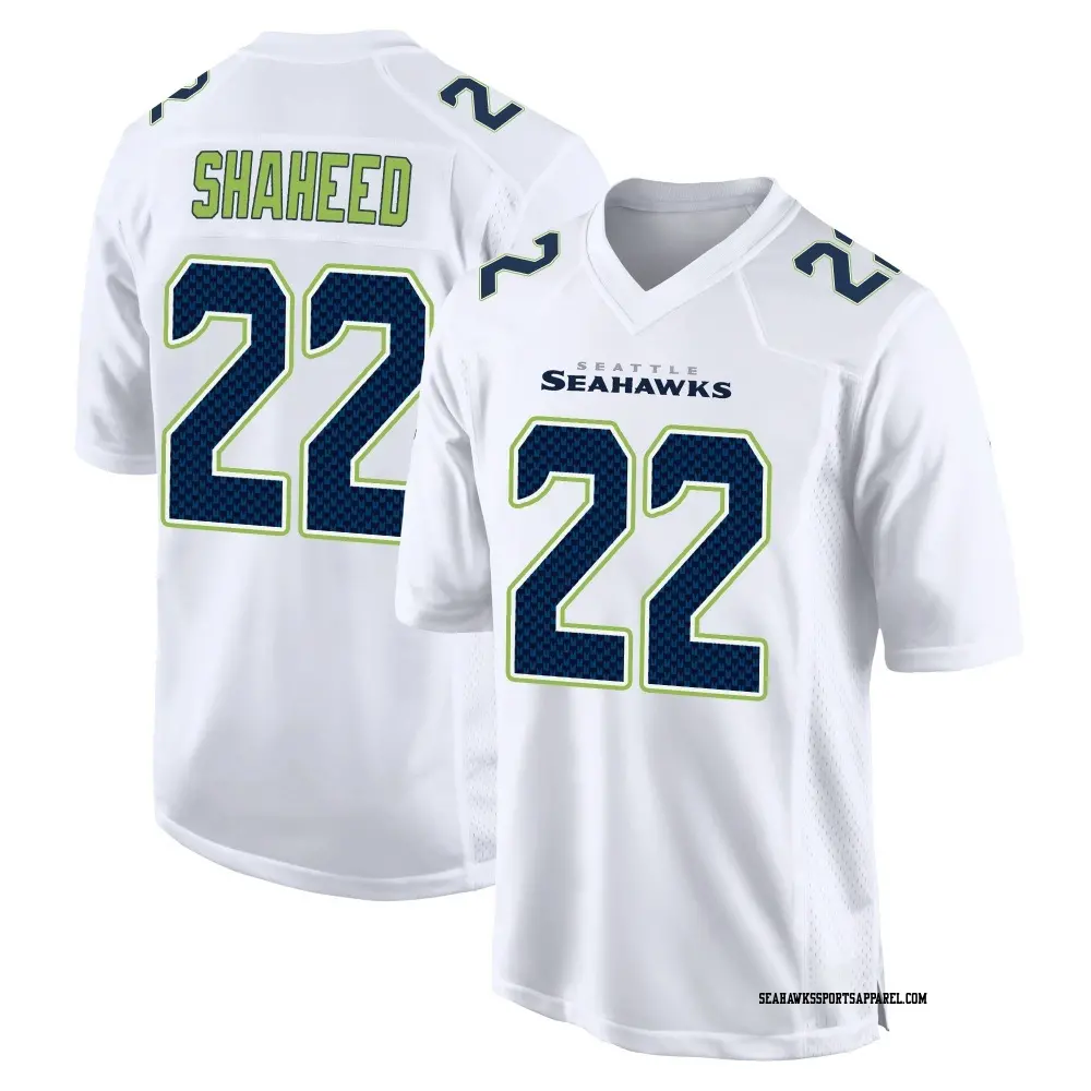Mens Seattle Seahawks #22 Rashid Shaheed Nike White Tundra Fashion Game Jersey 