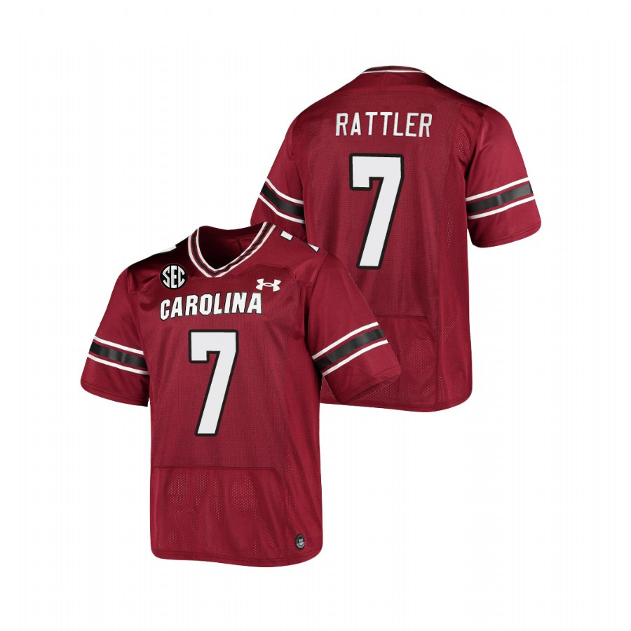 Mens South Carolina Gamecocks #7 Spencer Rattle Garnet College Football Game Jersey