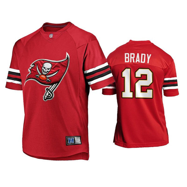 Mens Tampa Bay Buccaneers #12 Tom Brady Nike 2021 Red Team Logo Icon Jersey