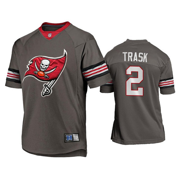 Mens Tampa Bay Buccaneers #2 Kyle Trask Nike 2021 Pewter Team Logo Icon Jersey
