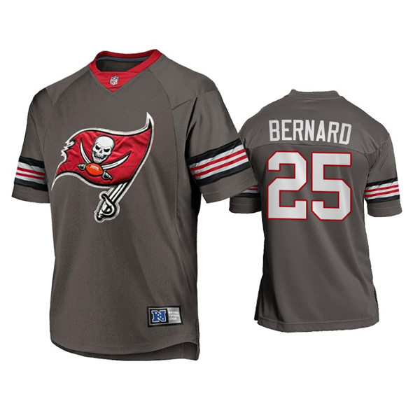 Mens Tampa Bay Buccaneers #25 Giovani Bernard Nike 2021 Pewter Team Logo Icon Jersey