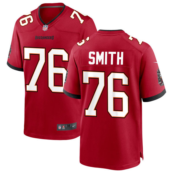 Mens Tampa Bay Buccaneers #76 Donovan Smith Nike Home Red Vapor Limited Jerse