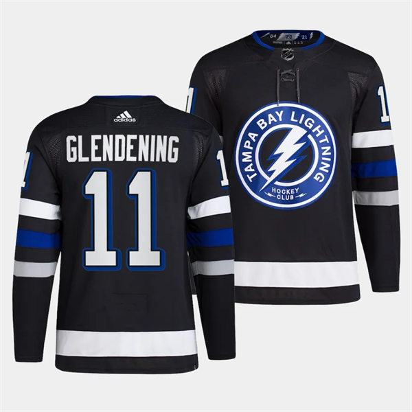 Mens Tampa Bay Lightning #11 Luke Glendening 2023-24 Alternate Primegreen Jersey Black 