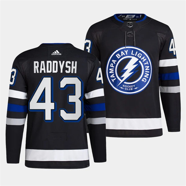 Mens Tampa Bay Lightning #43 Darren Raddysh 2023-24 Alternate Primegreen Jersey Black 