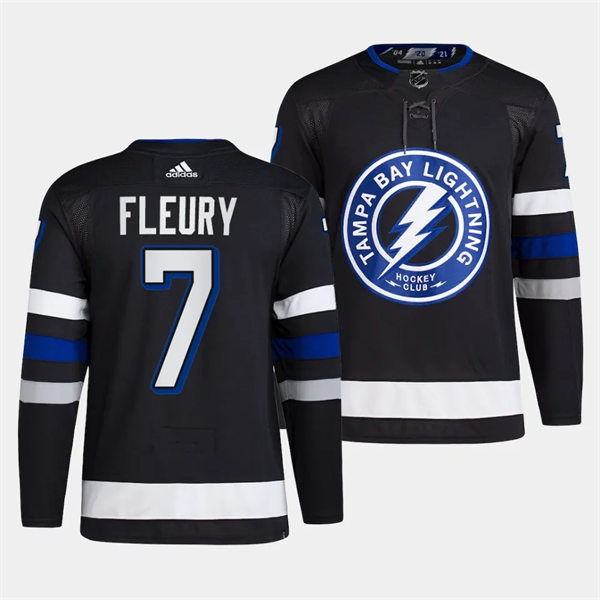 Mens Tampa Bay Lightning #7 Haydn Fleury 2023-24 Alternate Primegreen Jersey Black 