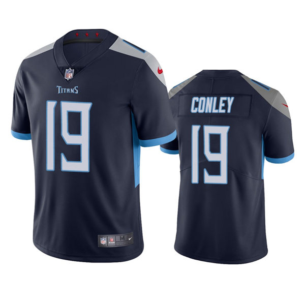 Mens Tennessee Titans #19 Chris Conley Navy Vapor Untouchable Limited Jersey