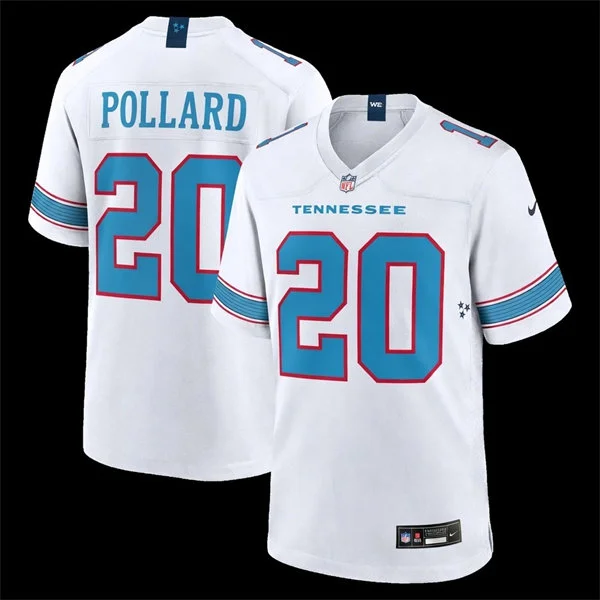 Mens Tennessee Titans #20 Tony Pollard Nike 2026 White Vapor F.U.S.E. Limited Jersey 