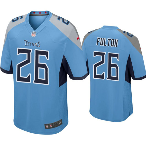 Mens Tennessee Titans #26 Kristian Fulton Nike Light Blue Alternate Vapor Untouchable Limited Jersey