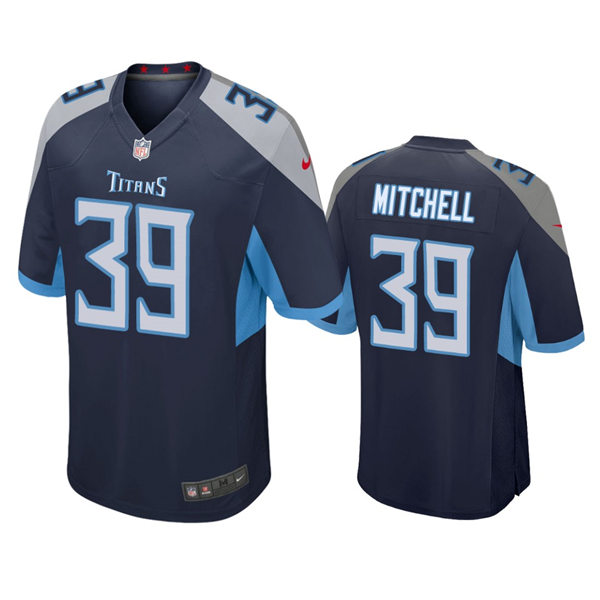 Mens Tennessee Titans #39 Terrance Mitchell Navy Vapor Untouchable Limited Jersey