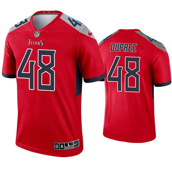 Mens Tennessee Titans #48 Bud Dupree Nike Red Inverted Legend Jersey