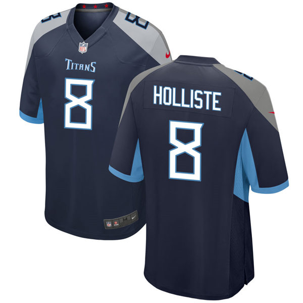 Mens Tennessee Titans #8 Cody Hollister Nike Navy Vapor Untouchable Limited Jersey