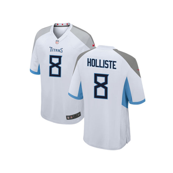 Mens Tennessee Titans #8 Cody Hollister Nike White Away Vapor Limited Player Jersey