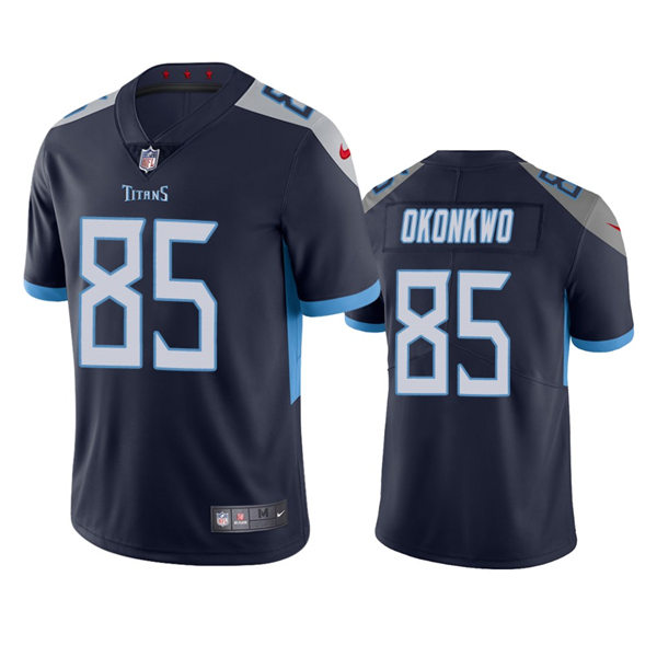 Mens Tennessee Titans #85 Chigoziem Okonkwo Navy Vapor Untouchable Limited Jersey