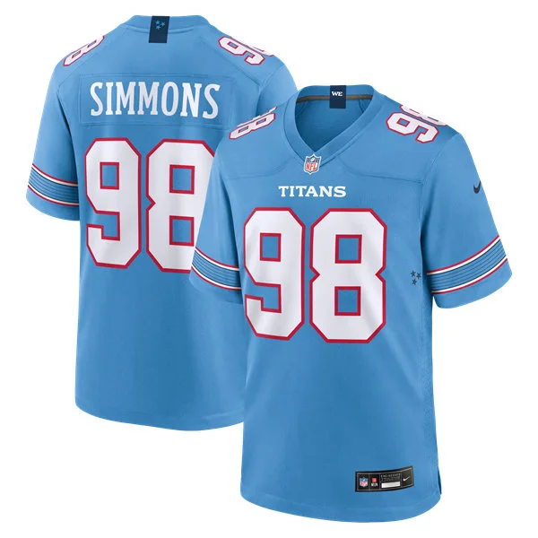 Mens Tennessee Titans #98 Jeffery Simmons Nike 2026 Light Blue Vapor F.U.S.E. Limited Jersey 
