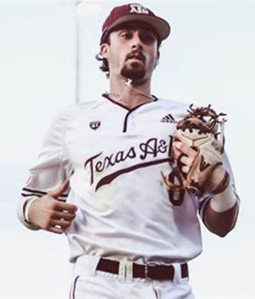 Mens Texas A&M Aggies #8 Boomer White Adidas White Pullover Texas A&M College Baseball Game Jersey 