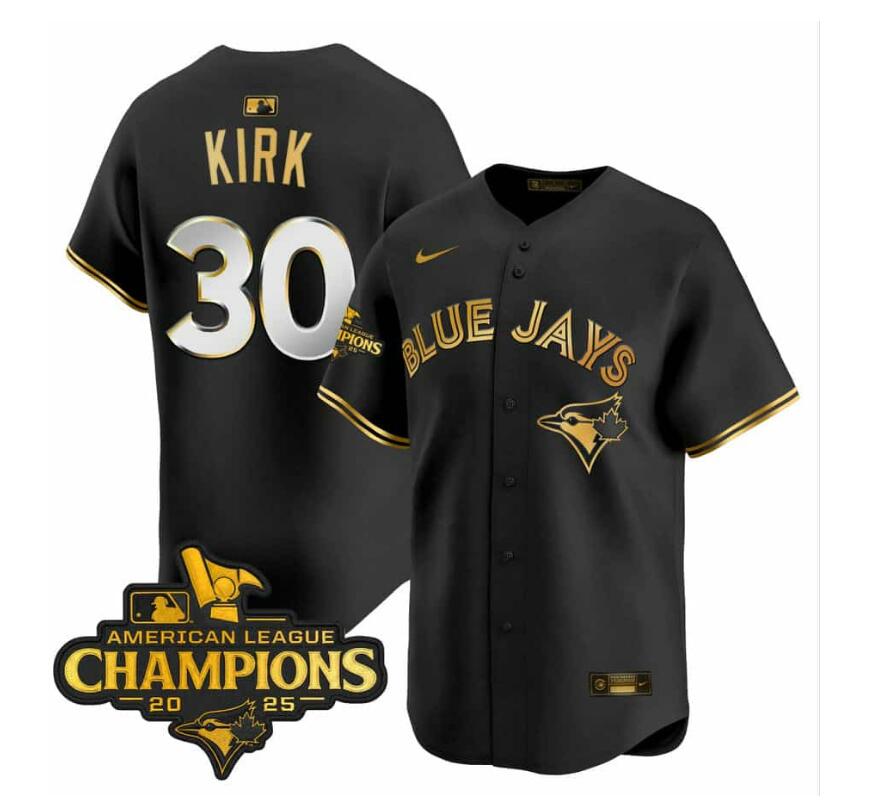 Mens Toronto Blue Jays #30 KIRK Nike 2024 City Connect Limited Player Jersey - Black