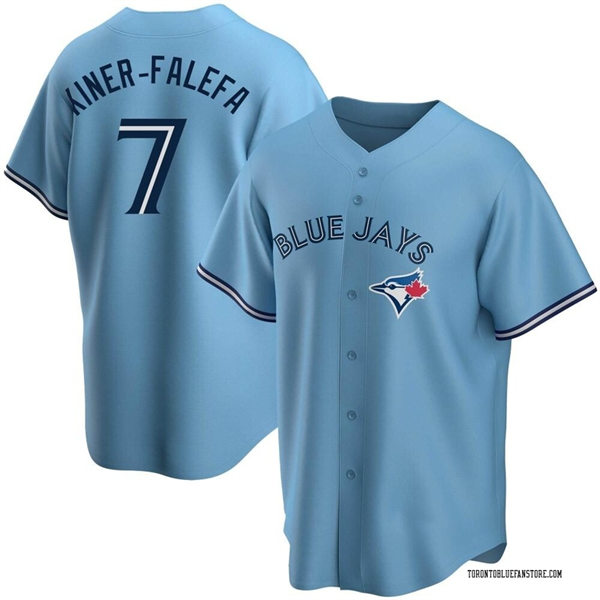 Mens Toronto Blue Jays #7 Isiah Kiner-Falefa Nike Powder Blue Alternate Limited Player Jersey 