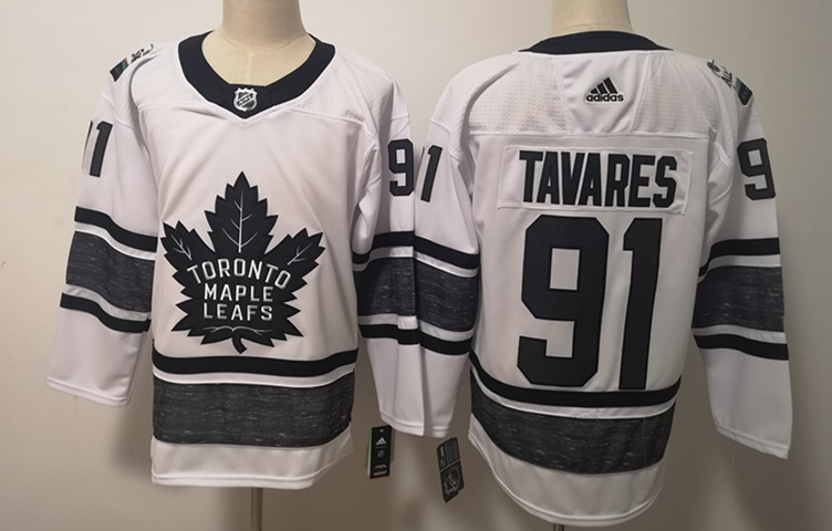 Mens Toronto Maple Leafs #91 John Tavares adidas Black 2019 NHL All-Star Game Jersey Stitched
