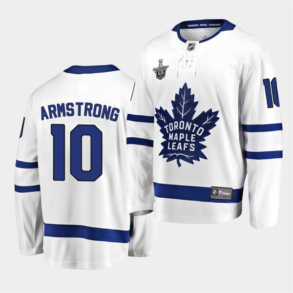 Mens Toronto Maple Leafs Retired Player #10 George Armstrong adidas Away White Player Jersey Stitched