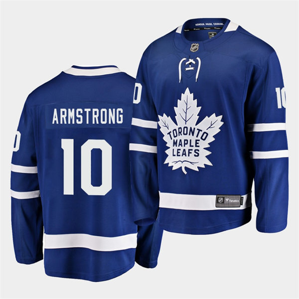 Mens Toronto Maple Leafs Retired Player #10 George Armstrong adidas Home Blue Player Jersey Stitched