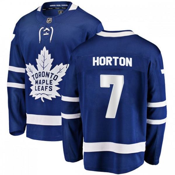 Mens Toronto Maple Leafs Retired Player #7 Tim Horton adidas Home Blue Player Jersey Stitched