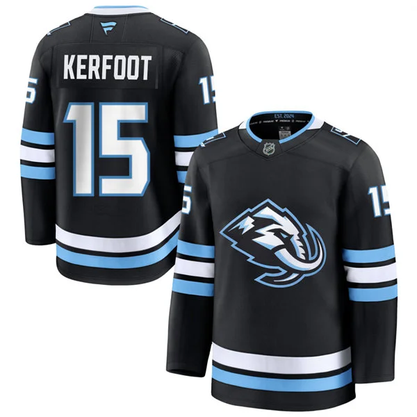 Mens Utah Mammoth #15 Alexander Kerfoot Fanatics Home Black Premium Jersey 