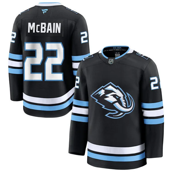 Mens Utah Mammoth #22 Jack McBain Fanatics Home Black Premium Jersey 