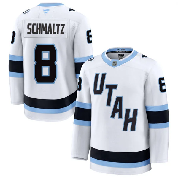 Mens Utah Mammoth #8 Nick Schmaltz Fanatics 2025 Away White Player Jersey 