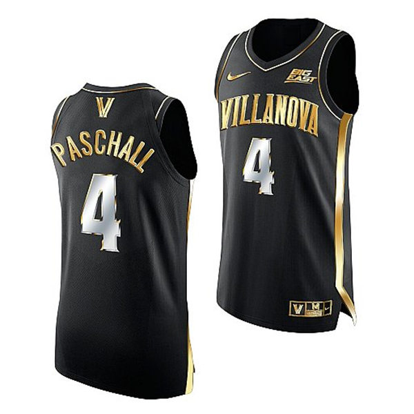Mens Villanova Wildcats #4 Eric Paschall Nike Black Golden Edition Basketball Jersey