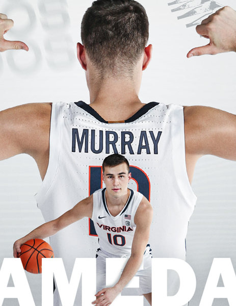 Mens Virginia Cavaliers #10 Taine Murray Nike 2021-22 White Road College Basketball Game Jersey 