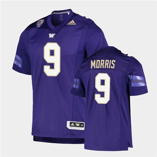 Mens Washington Huskies #9 Dylan Morris Adidas 2020 Purple College Football Jersey