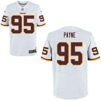 Mens Washington Redskins #95 Payne White Elite Jersey
