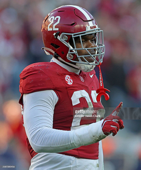 Mens Youth Alabama Crimson Tide #22 LT Overton Maroon College Football Game Jersey 