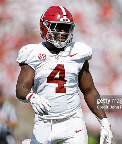 Mens Youth Alabama Crimson Tide #4 Qua Russaw White College Football Game Jersey 