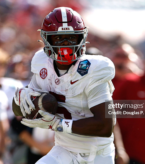 Mens Youth Alabama Crimson Tide #5 Germie Bernard White College Football Game Jersey 